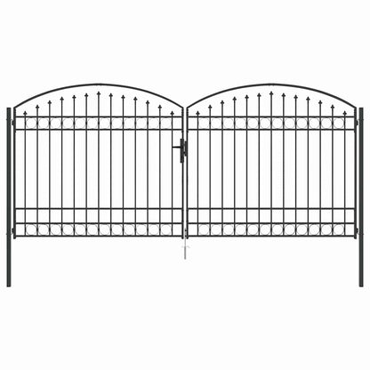 Cancello per recinzione ASSEN 401 x 224,5 cm Acciaio Grigio | homemem39