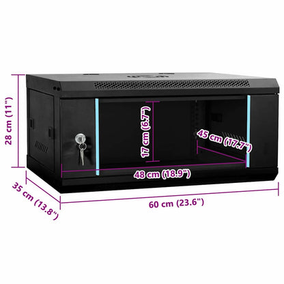 Armadietto di rete Nero 60 x 35 x 28 cm Acciaio