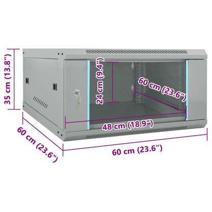Armadietto di rete Grigio 60 x 60 x 35 cm Acciaio