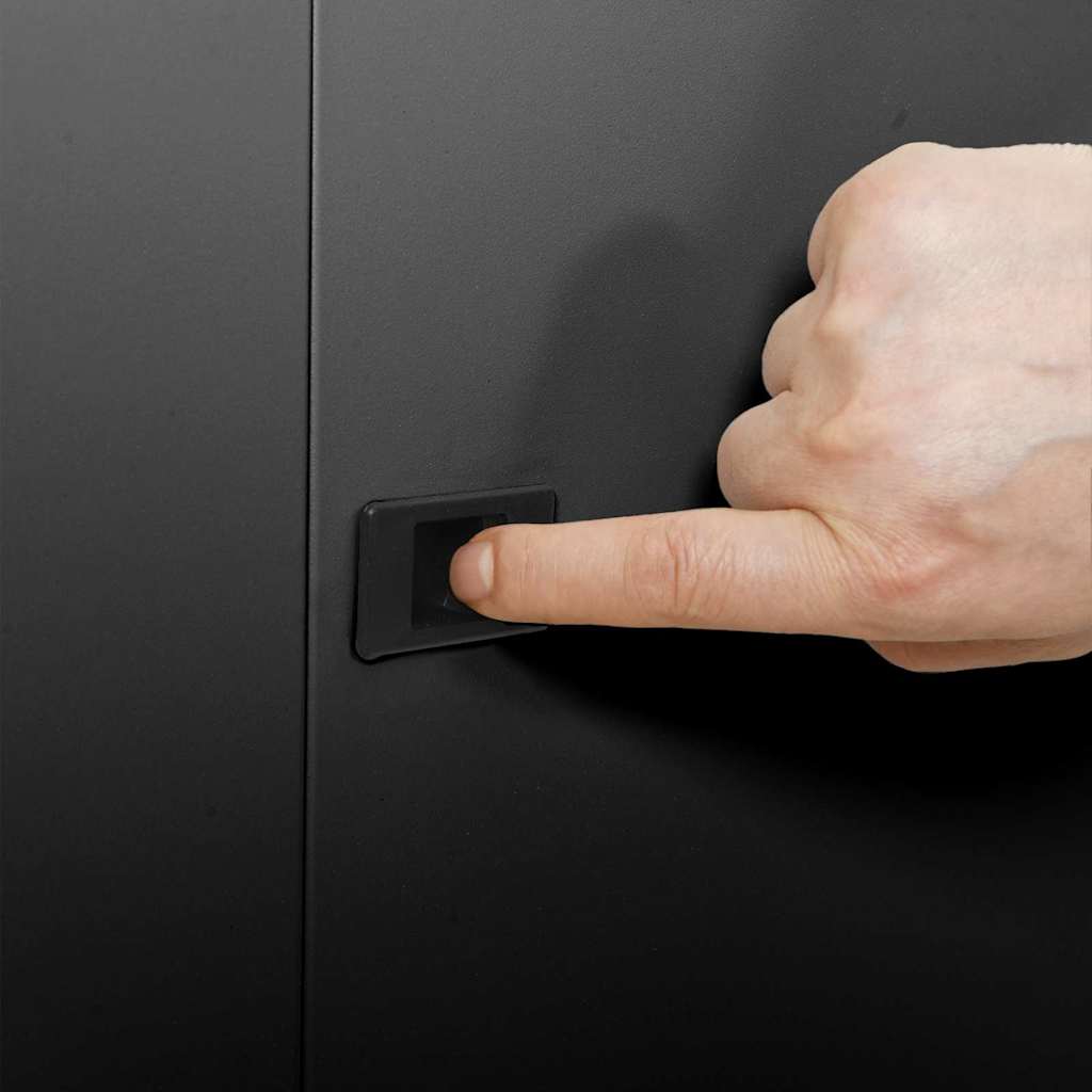 Armadietto di rete Nero 53 x 35 x 21 cm Acciaio