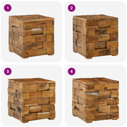 Sgabello per Riporre Marrone 40 x 40 x 45 cm | homemem39