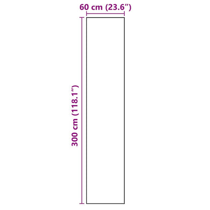 Tappeto da Cucina Grigio 300 x 60 cm Velluto | homemem39