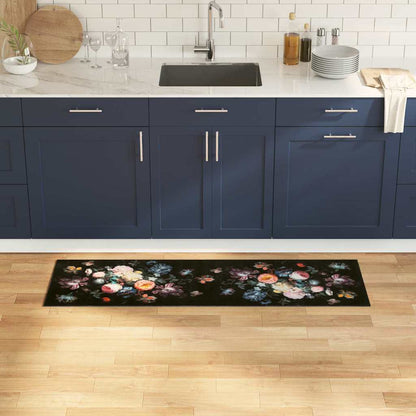 Tappeto da Cucina Nero 150 x 45 cm Velluto