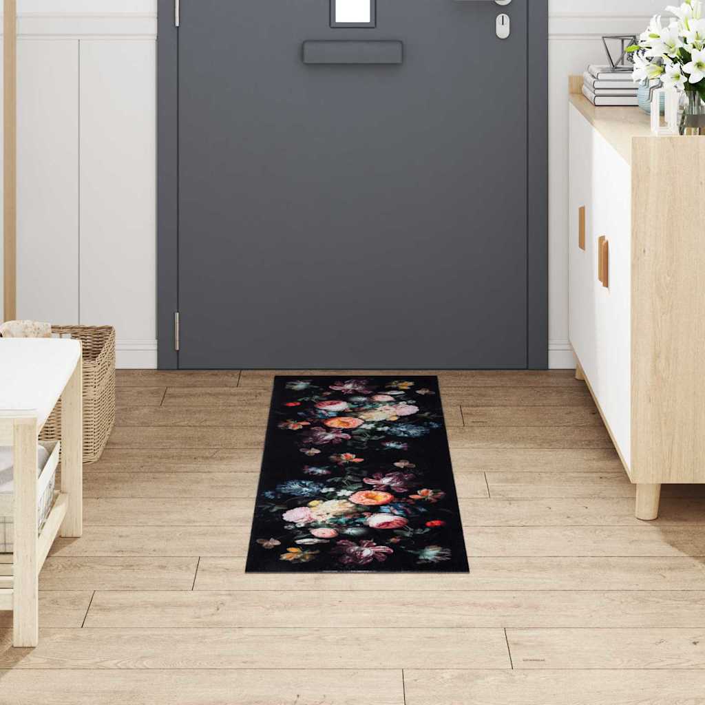 Tappeto da Cucina Nero 150 x 45 cm Velluto | homemem39