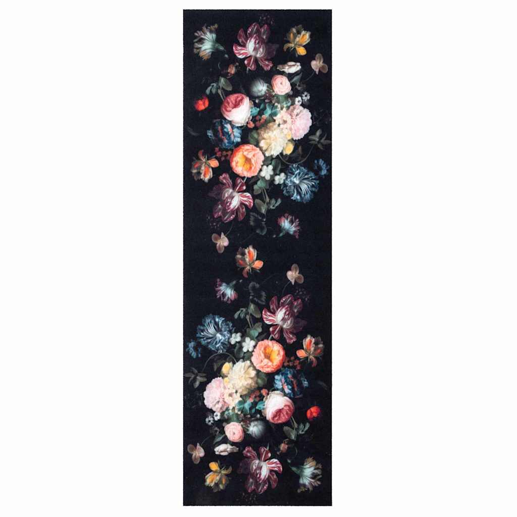 Tappeto da Cucina Nero 150 x 45 cm Velluto | homemem39