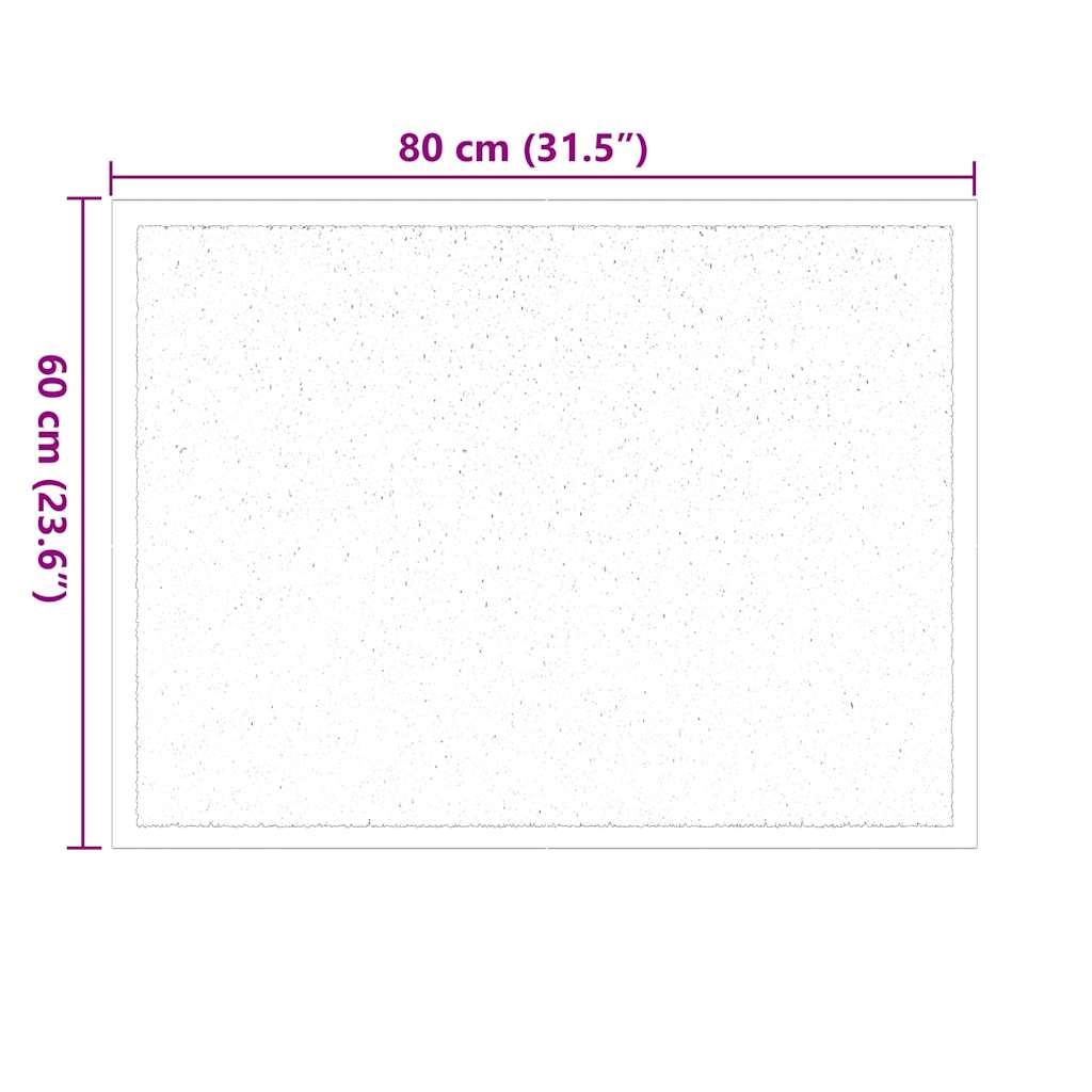 Tappetino Grigio chiaro 60 x 40 x 1.2 cm Tessuto Teddy