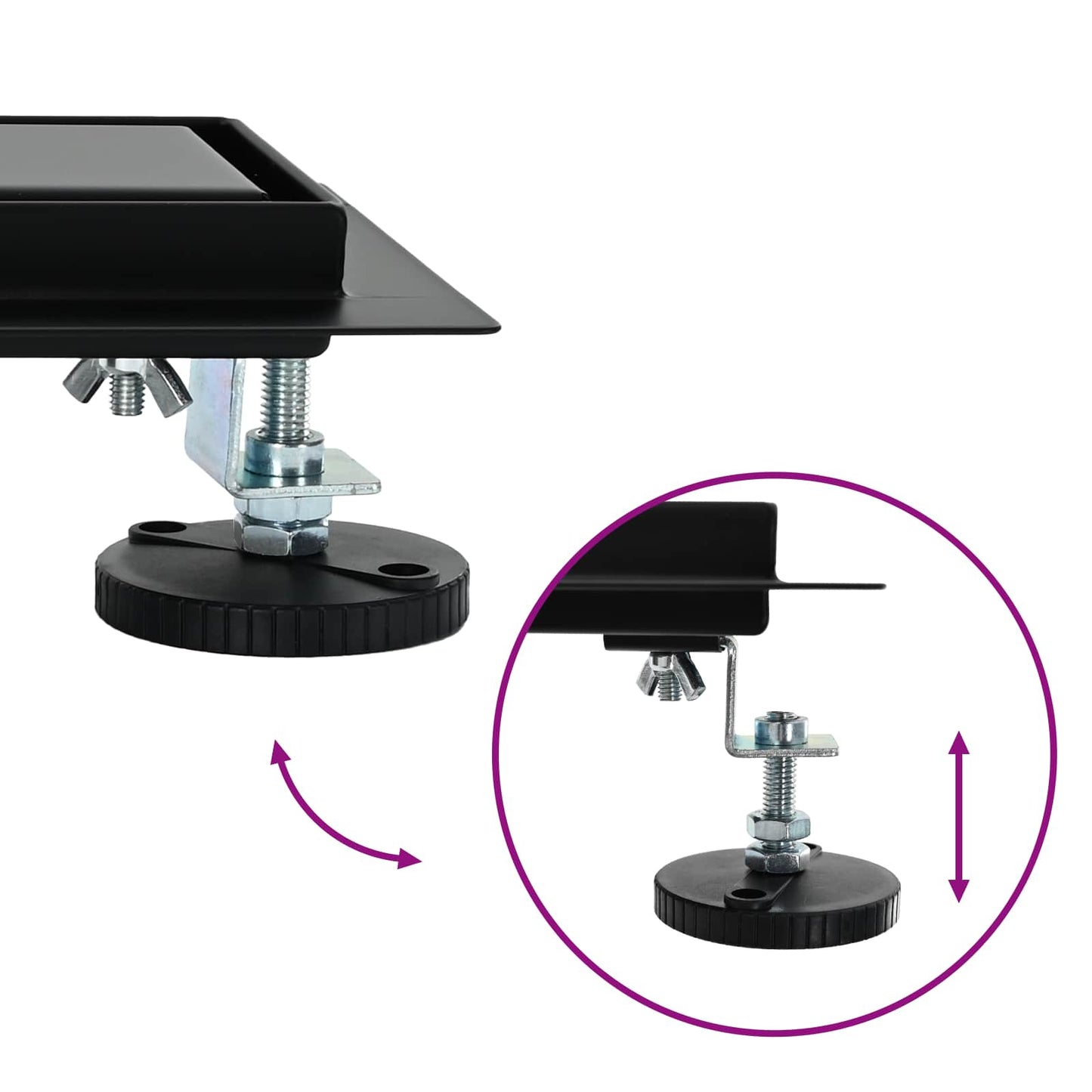 Scarico doccia 2-in-1 con sifone a 360° Nero 80 cm