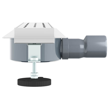 Scarico doccia con copertura in vetro e sifone a 360° 50 cm | homemem39