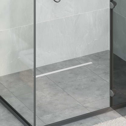 Scolascale per doccia a 360° con modello slim Argento 60 cm
