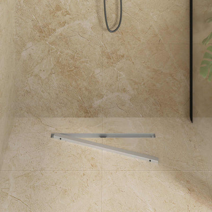 Scolascale per doccia a 360° con modello slim Argento 60 cm