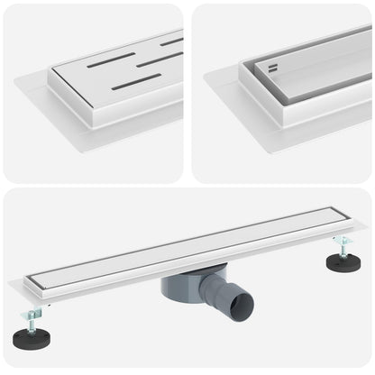 Scarico doccia 2-in-1 con sifone a 360° Argento 60 cm | homemem39