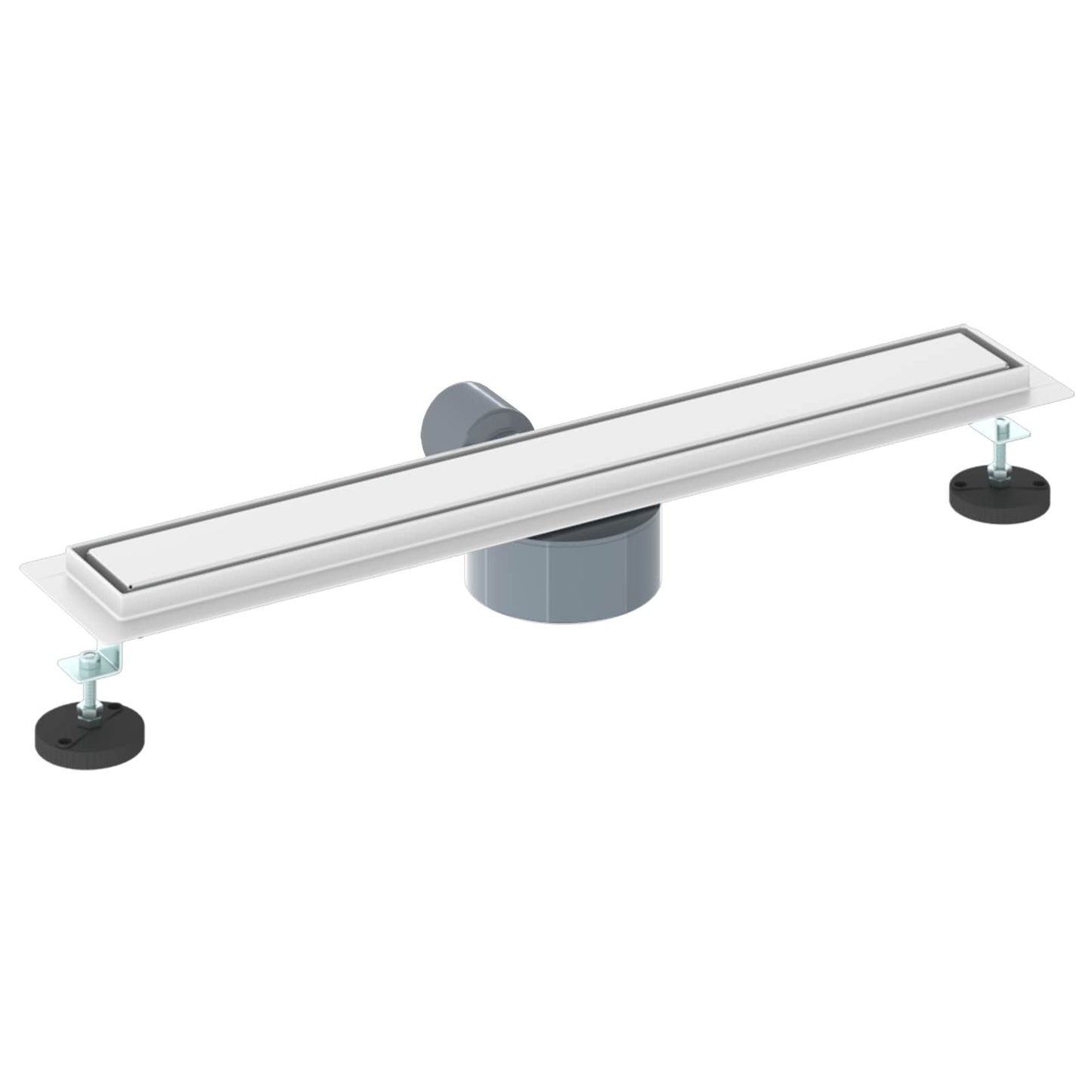 Scarico doccia 2-in-1 con sifone a 360° Argento 60 cm