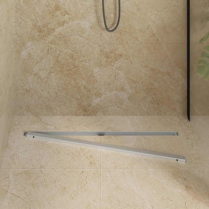 Scolascale per doccia a 360° con modello slim Argento 90 cm
