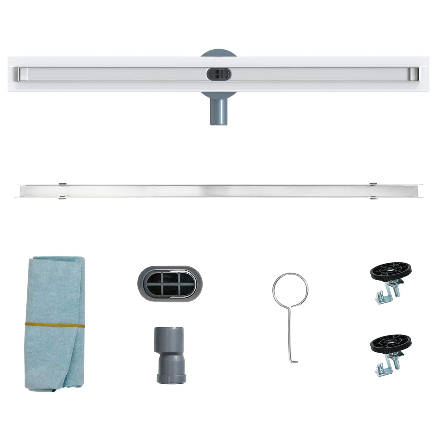 Scolascale per doccia a 360° con modello slim Argento 80 cm | homemem39