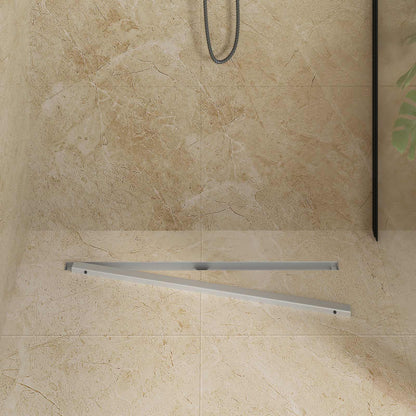Scolascale per doccia a 360° con modello slim Argento 80 cm
