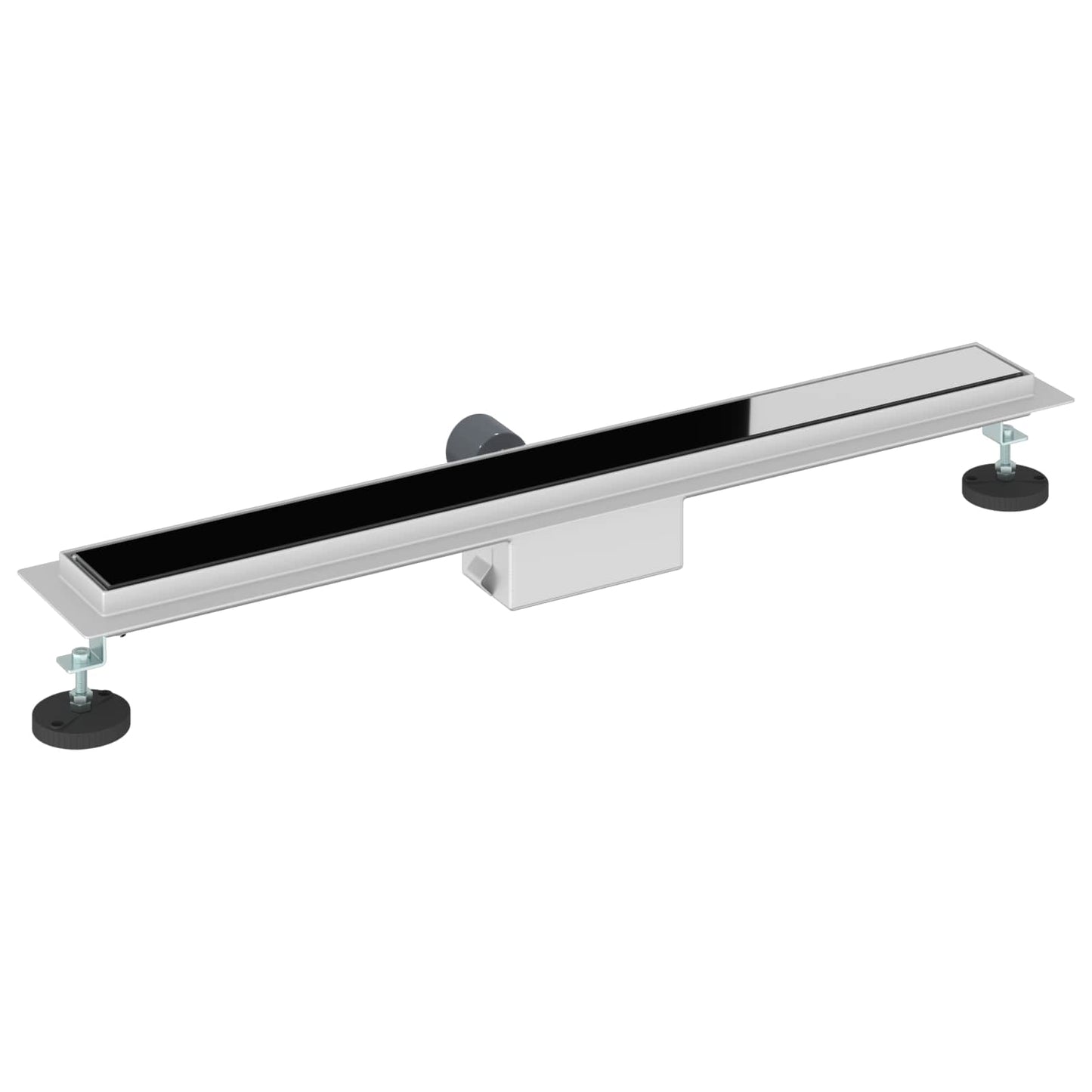 Drenaggio doccia con copertura in vetro Nero 80 cm | homemem39