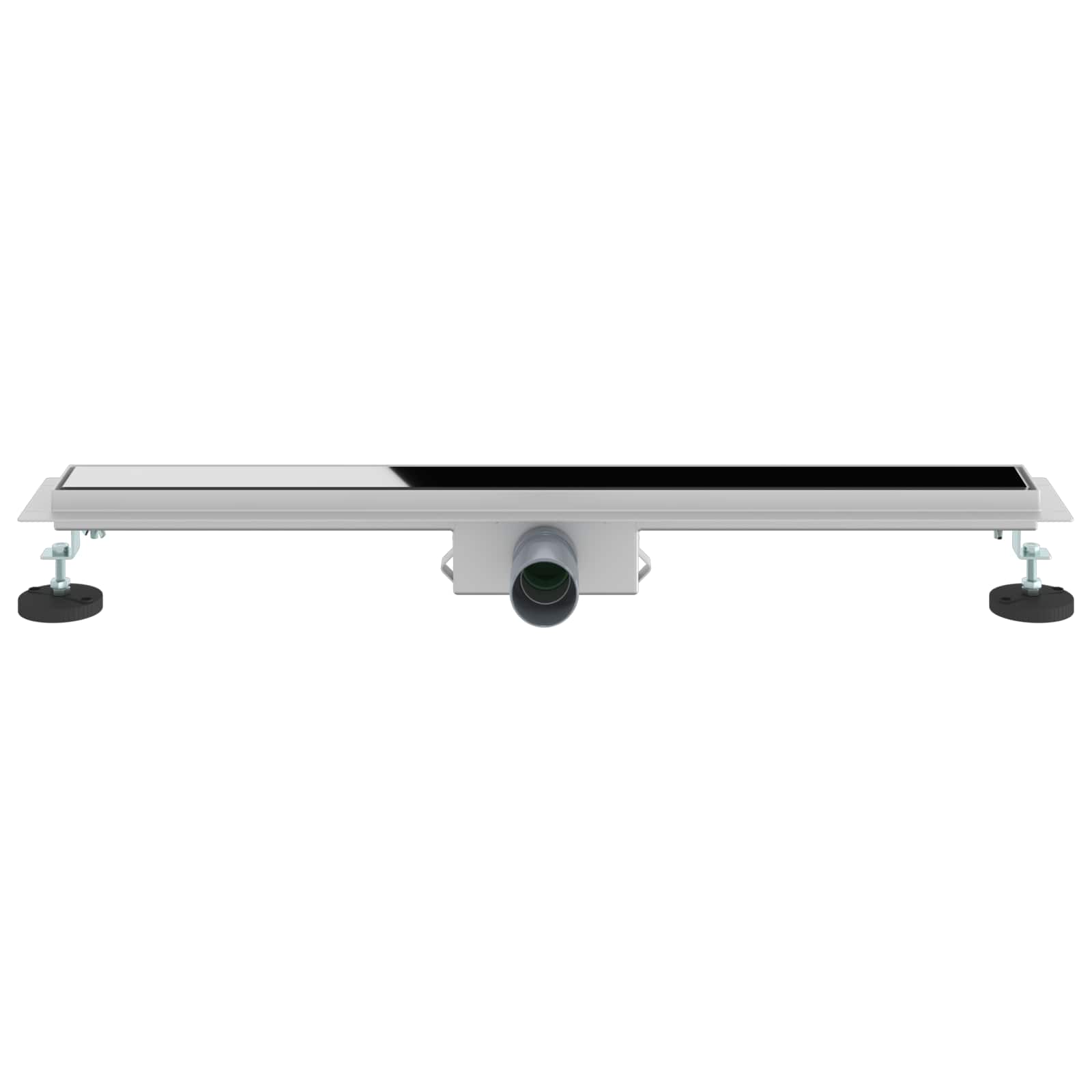 Drenaggio doccia con copertura in vetro Nero 80 cm | homemem39