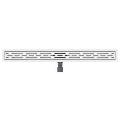 Drenaggio doccia con design a striscia Argento 90 cm | homemem39