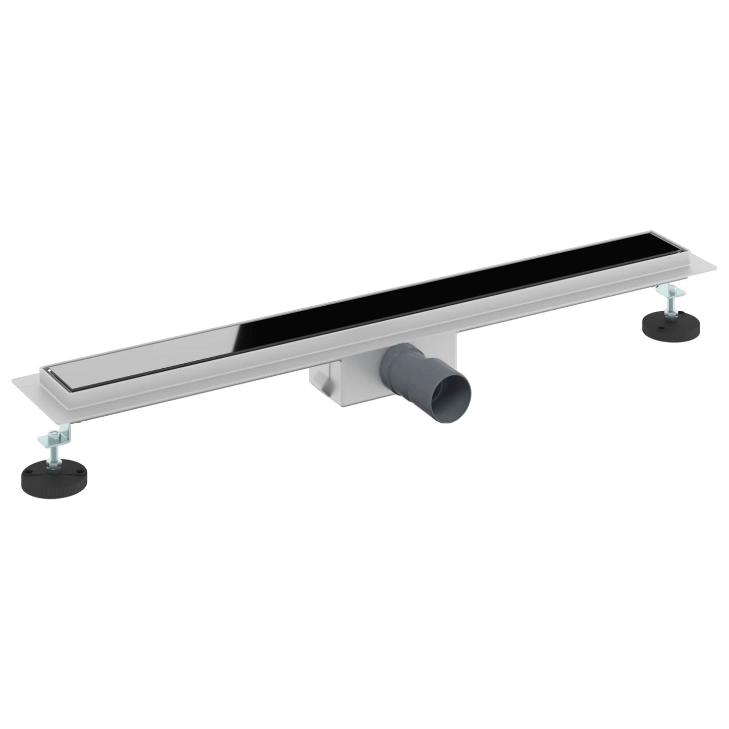 Drenaggio doccia con copertura in vetro Nero 70 cm