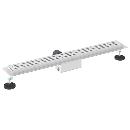 Drenaggio doccia con design a striscia Argento 70 cm | homemem39