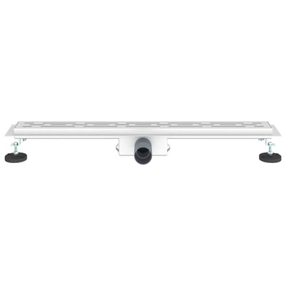 Drenaggio doccia con design a striscia Argento 70 cm | homemem39