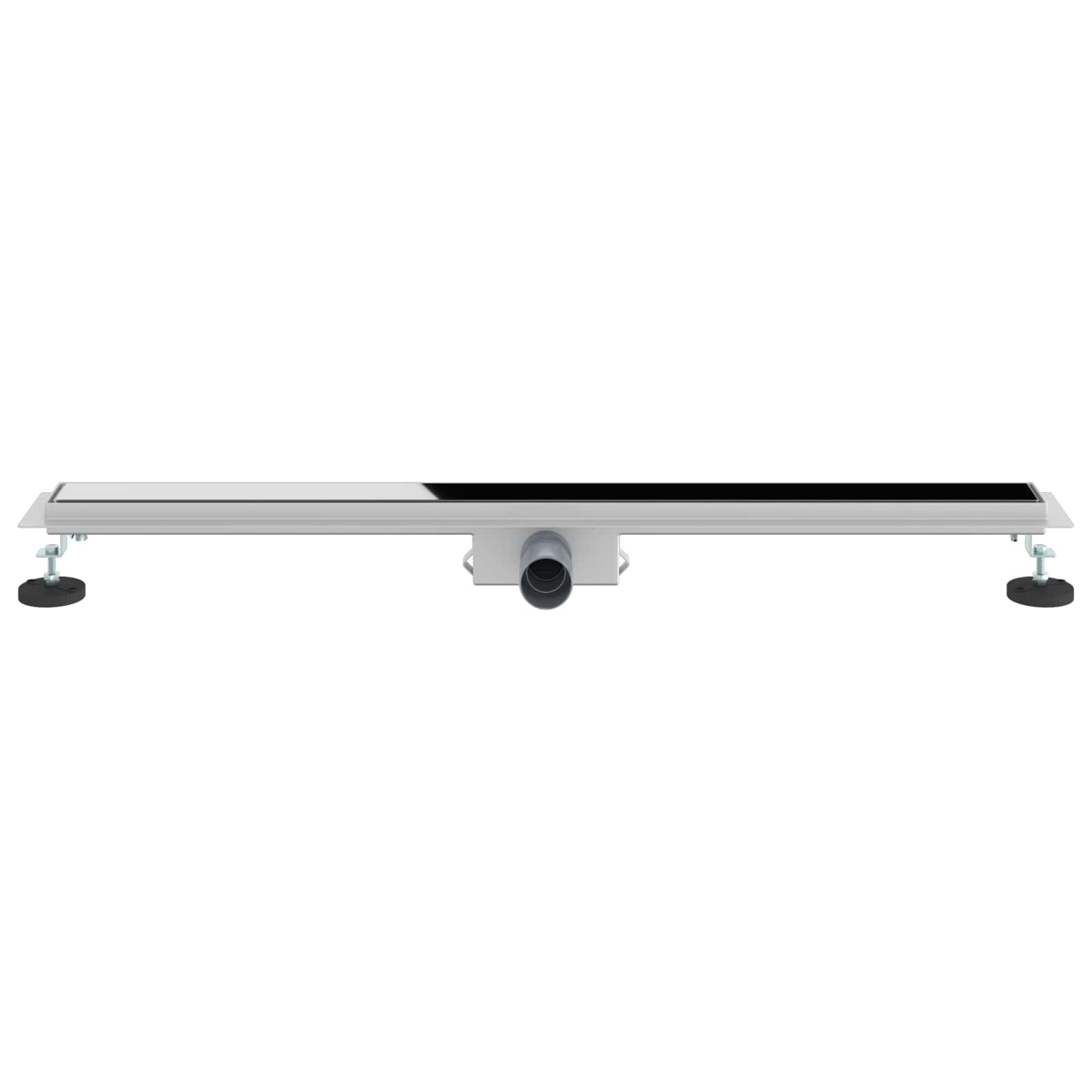 Drenaggio doccia con copertura in vetro Nero 100 cm | homemem39