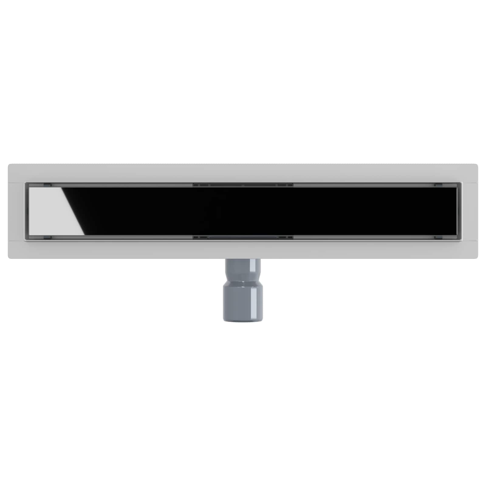 Drenaggio doccia con copertura in vetro Nero 50 cm | homemem39