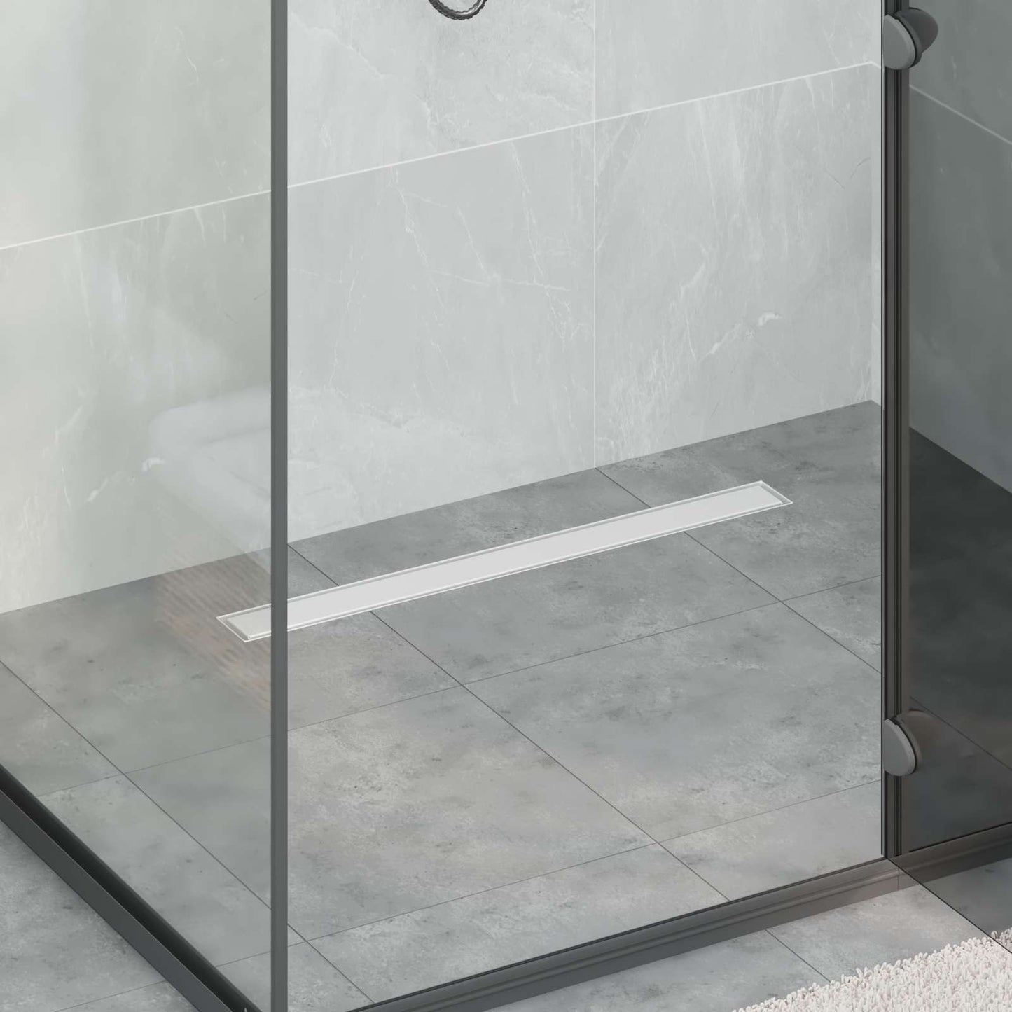 Drenaggio doccia 2 in 1 Argento 70 cm Acciaio Inox 304