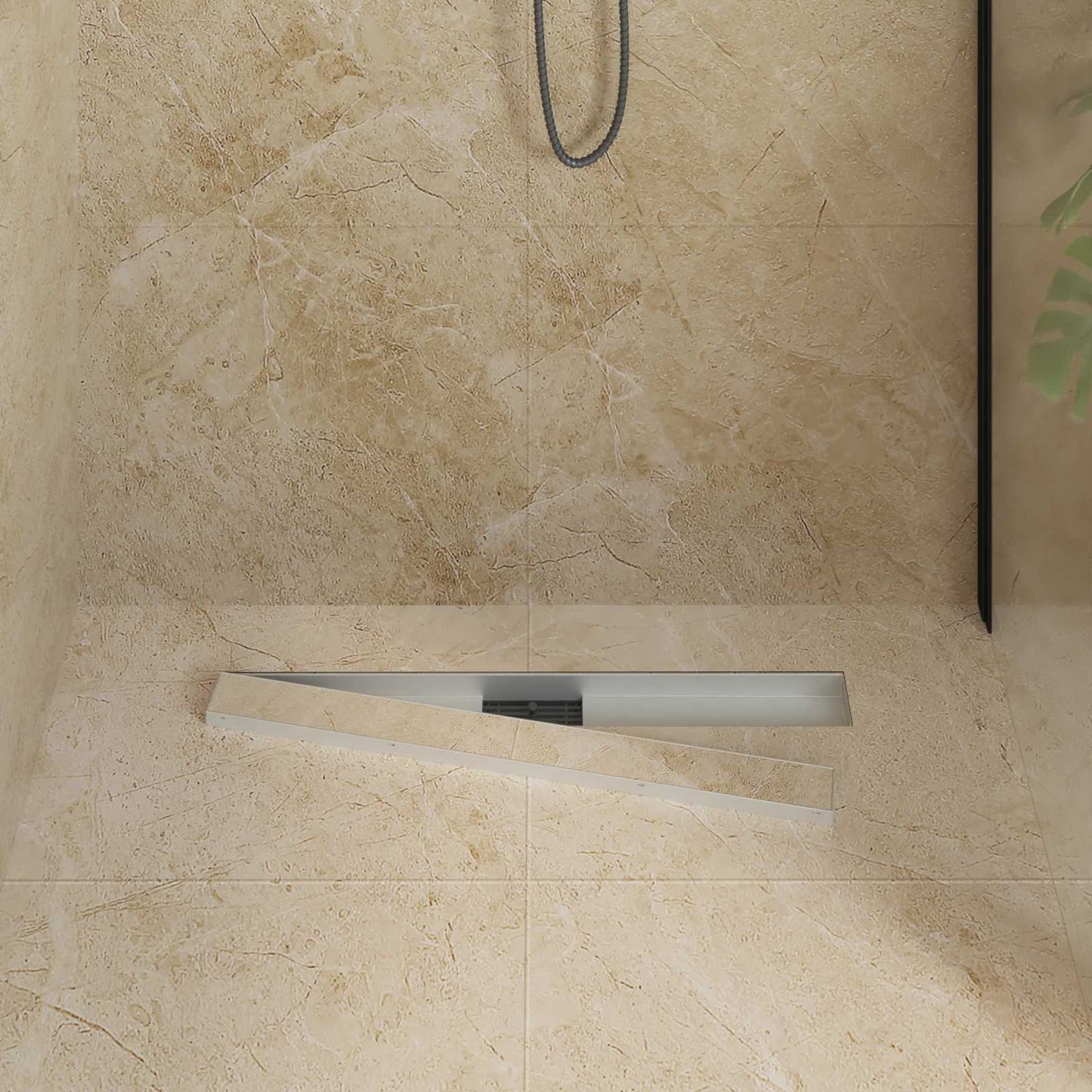 Drenaggio doccia 2 in 1 Argento 70 cm Acciaio Inox 304
