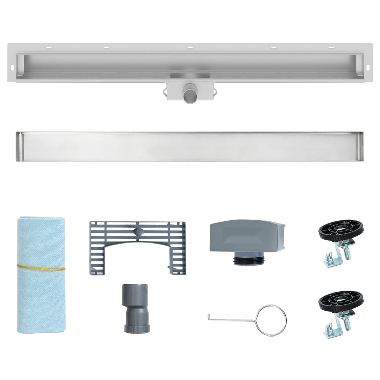Scarico Doccia da Parete Argento 90 cm Acciaio Inox 304 | homemem39