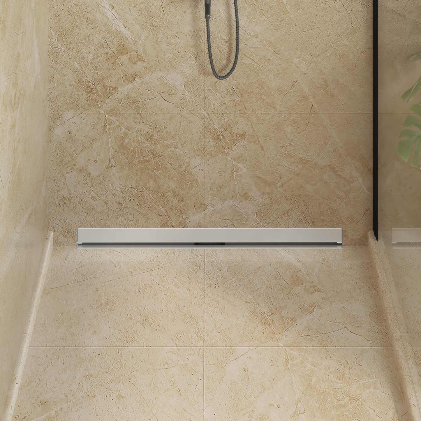 Scarico Doccia da Parete Argento 90 cm Acciaio Inox 304