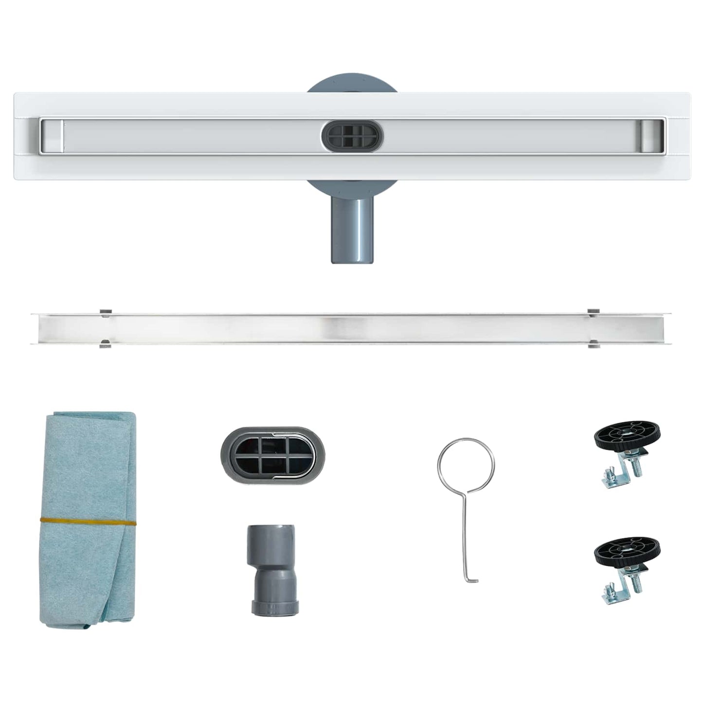 Scolascale per doccia a 360° con modello slim Argento 50 cm | homemem39