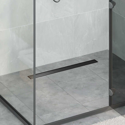 Drenaggio doccia 2 in 1 Nero 70 cm Acciaio Inox 304 | homemem39