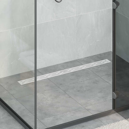Scarico doccia con copertura in vetro e sifone a 360° 90 cm
