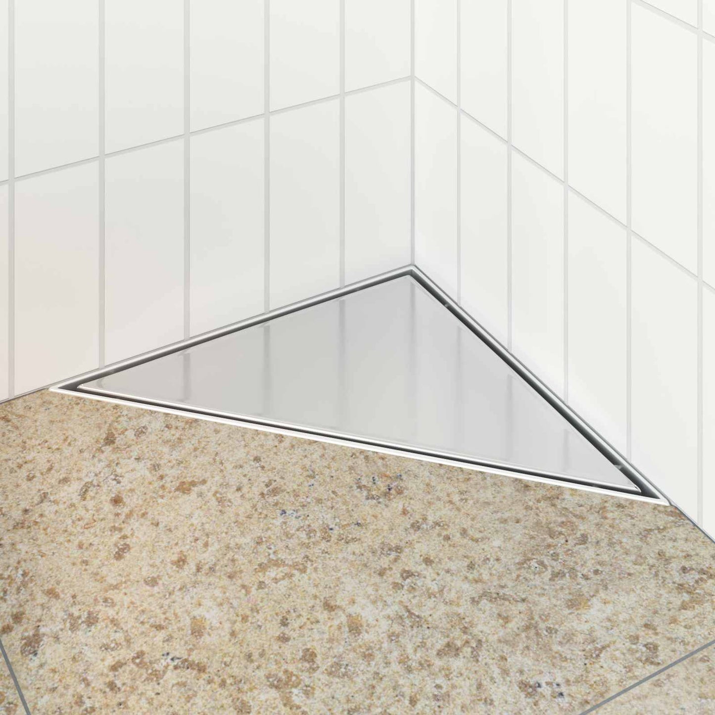 Scarico Doccia Triangolare 2 in 1 Argento 32 x 32 x 7,5 cm | homemem39
