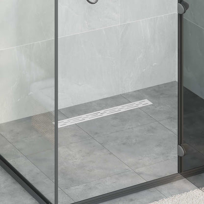 Scarico doccia con copertura in vetro e sifone a 360° 60 cm