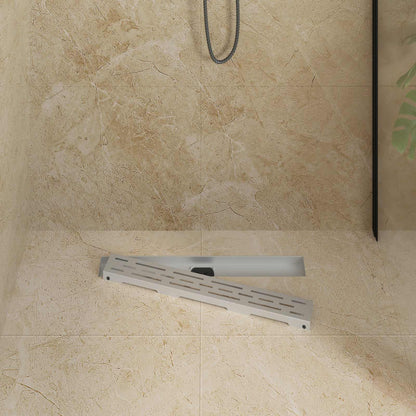 Scarico doccia con copertura in vetro e sifone a 360° 60 cm | homemem39