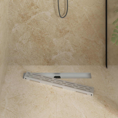 Scarico doccia con copertura in vetro e sifone a 360° 70 cm