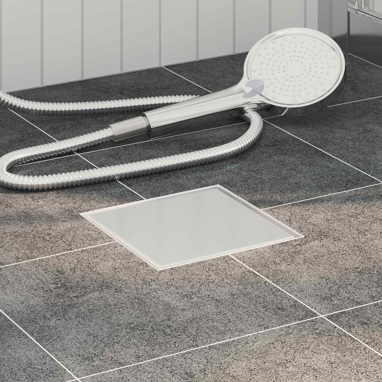 Drenaggio doccia 2 in 1 Argento 15 x 15 cm Acciaio Inox 304 | homemem39