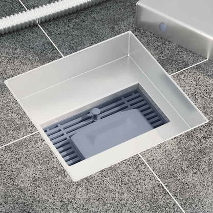 Drenaggio doccia 2 in 1 Argento 15 x 15 cm Acciaio Inox 304