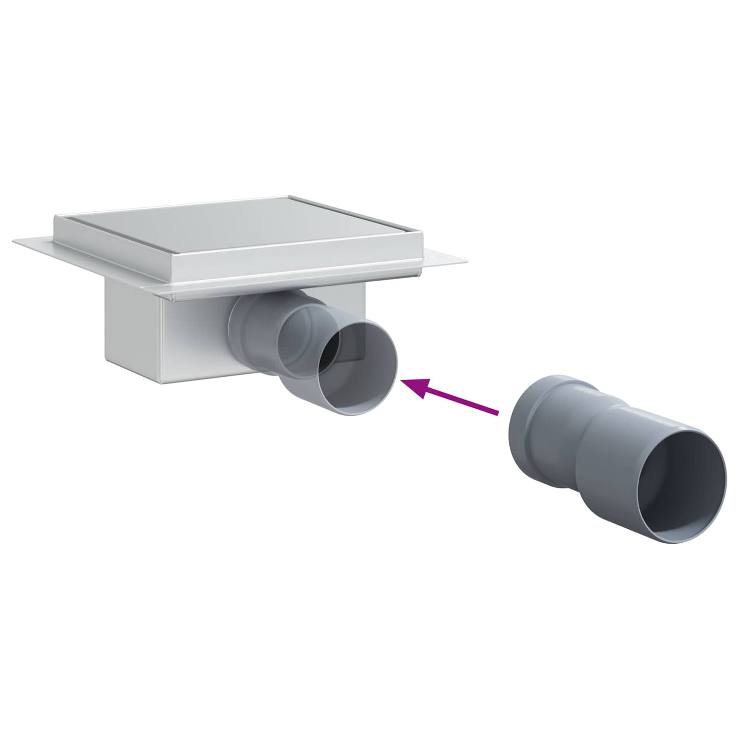 Drenaggio doccia 2 in 1 Argento 15 x 15 cm Acciaio Inox 304