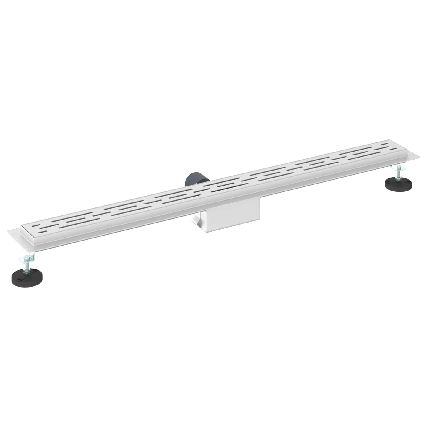 Drenaggio doccia con design a striscia Argento 100 cm