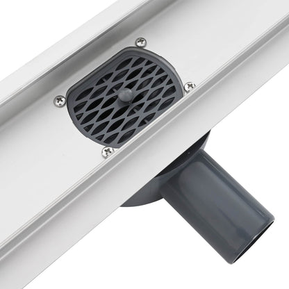 Scarico doccia 2-in-1 con sifone a 360° Argento 90 cm | homemem39