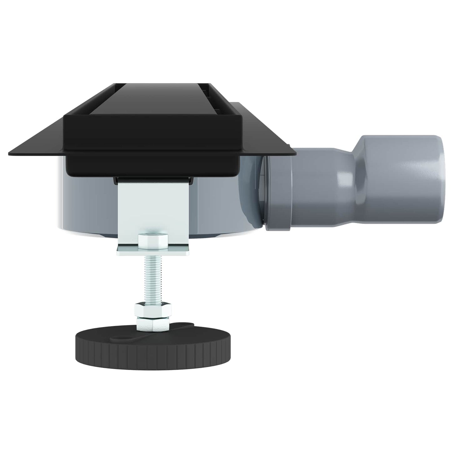 Scarico doccia 2-in-1 con sifone a 360° Nero 70 cm