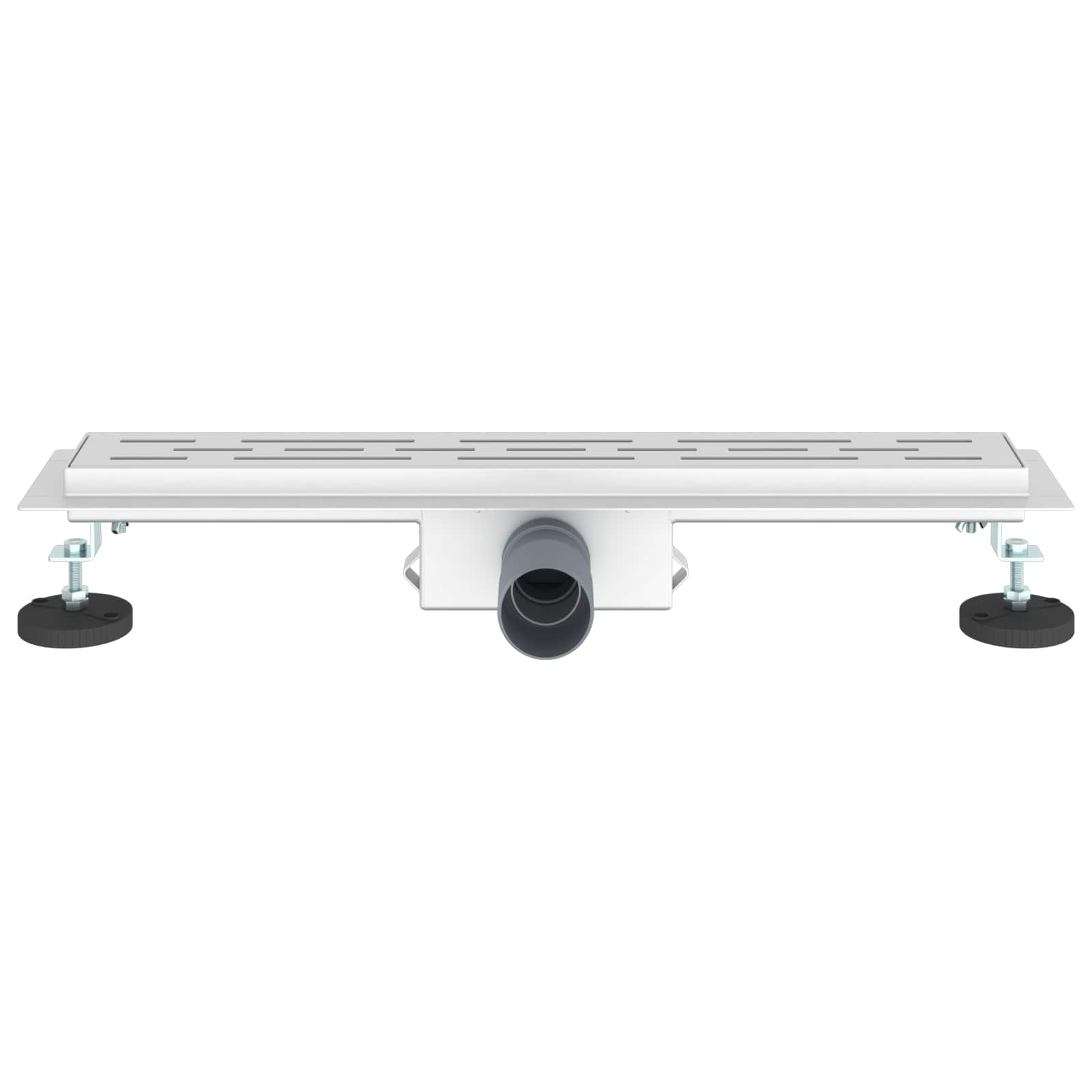 Drenaggio doccia con design a striscia Argento 50 cm | homemem39