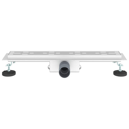 Drenaggio doccia con design a striscia Argento 50 cm | homemem39