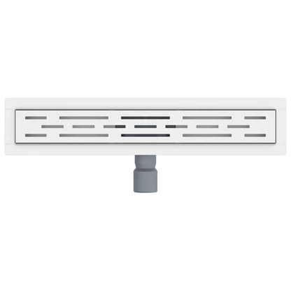 Drenaggio doccia con design a striscia Argento 50 cm | homemem39
