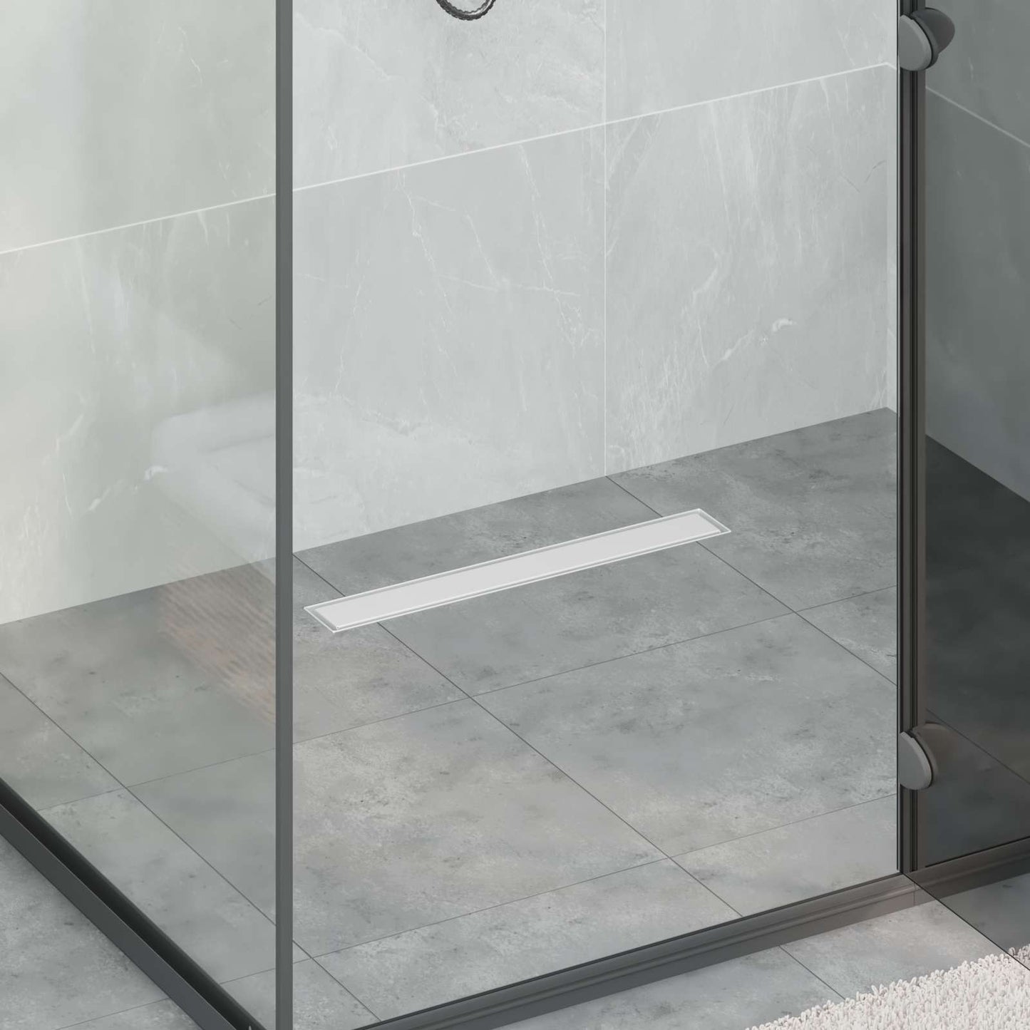Drenaggio doccia 2 in 1 Argento 60 cm Acciaio Inox 304