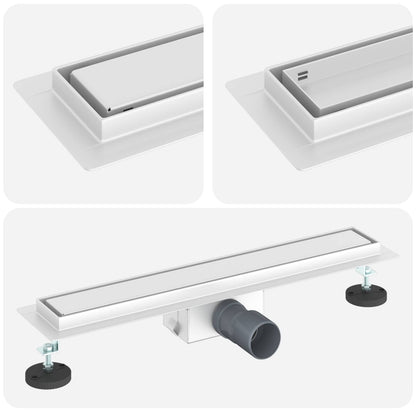 Drenaggio doccia 2 in 1 Argento 60 cm Acciaio Inox 304