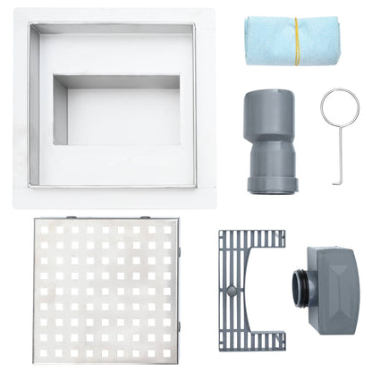 Scarico doccia a pois Argento 15 x 15 cm Acciaio Inox 304 | homemem39